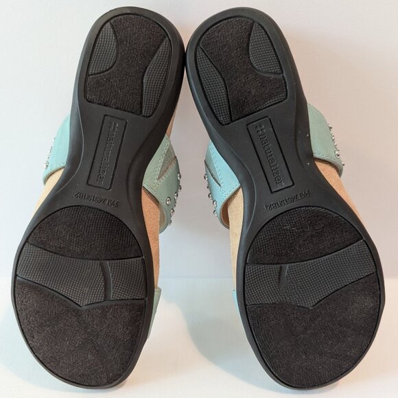 Naturalizer Adley Sea Foam Flat Slip-on Studded Sandals  Size 7.5 - Picture 4 of 5